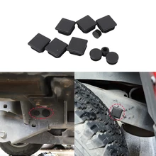 Tapón de drenaje de suelo para Chasis de coche, tapones de agujero redondo, cubierta de protección impermeable para Jeep Wrangler 2007-2017 JK JKU, Accesorios Negros