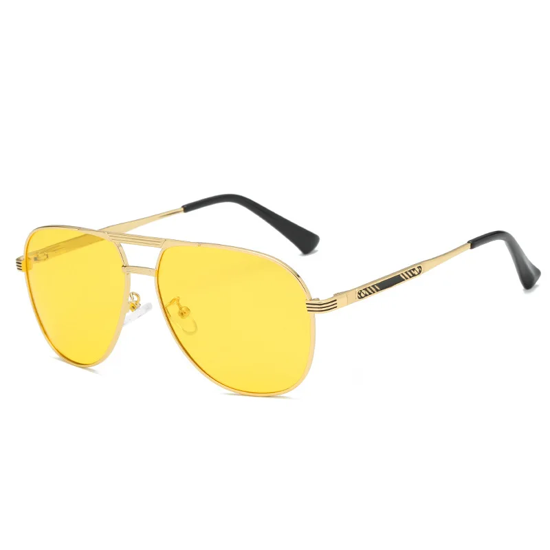 Мужские очки ночного видения, поляризованные очки ночного видения, женские антибликовые линзы, желтые солнцезащитные очки для вождения, очки ночного видения для автомобиля - Цвет оправы: C5