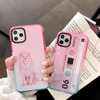 

for iphone 11 Pro max XR XS max X Anti-fall Gradient color cute cartoon phone case for iphone 7 8 6 6S Plus Shockproof soft Case