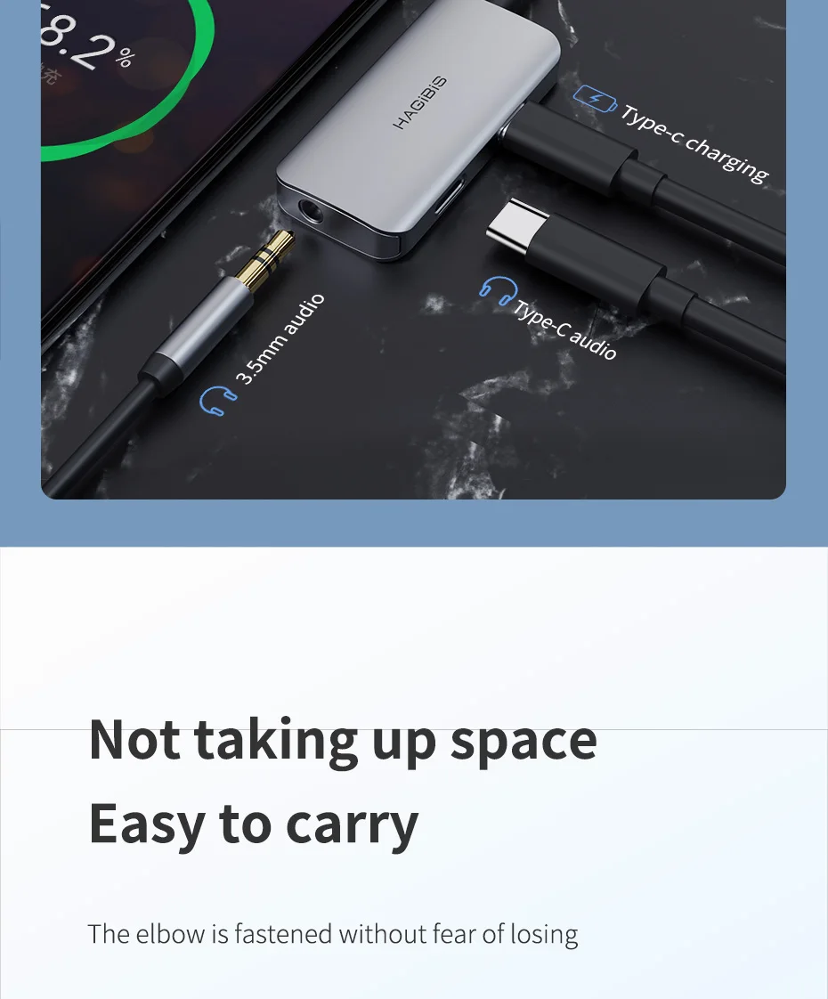 Hagibis type-c converter usb c to 3.5mm headphone jack adapter pd fast charge type-c audio for huawei p30 pro xiaomi oneplus