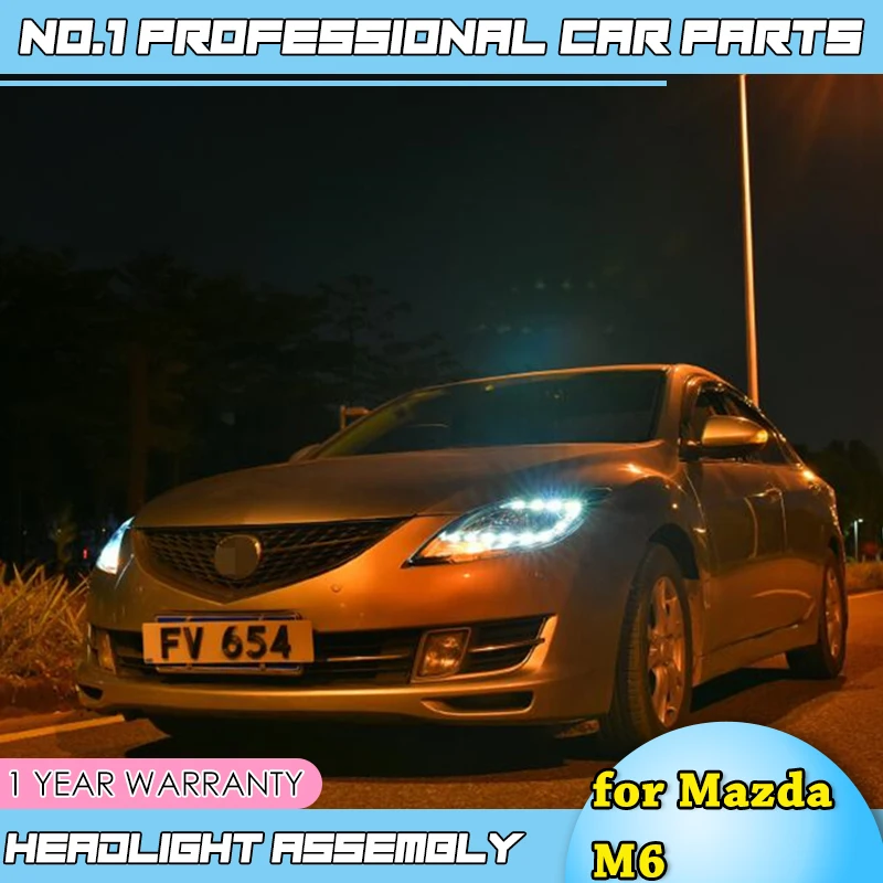 Новые головные лампы для стайлинга автомобилей для Mazda 6 фары 2008-2013 для Mazda M6 Биксеноновые линзы h7 xenon hid комплект led drl головной свет