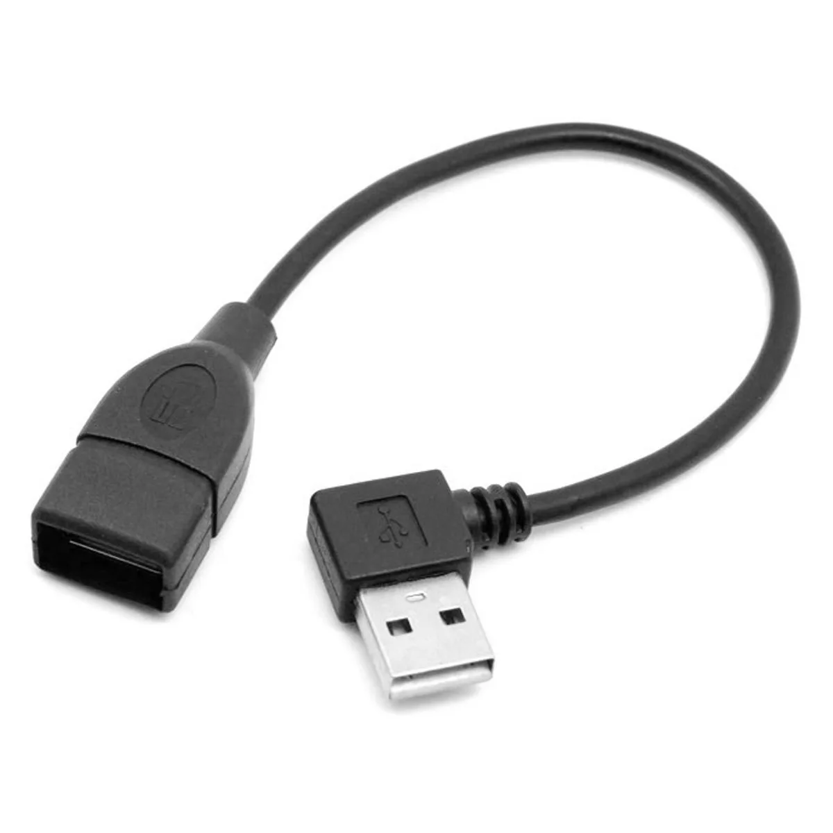 

90 Degree Left/Right Angled USB 2.0 A Male to USB Female Extension Cable
