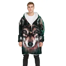 KANCOOLD пальто, обычная повседневная куртка с принтом, Мужская зимняя длинная куртка с капюшоном, с роговой пряжкой, плюс бархатное плотное 3D пальто, верхняя блузка Nov4