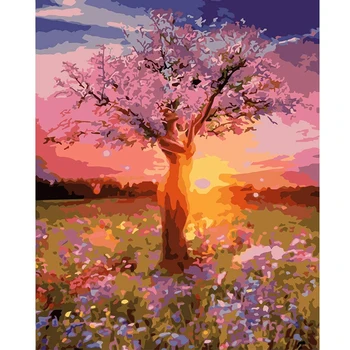 

Goddess Tree Acrylic Painted By Number For Adults Kids Handpainted Gift Digital Canvas Oil Painted House Hallway Wall Decoration