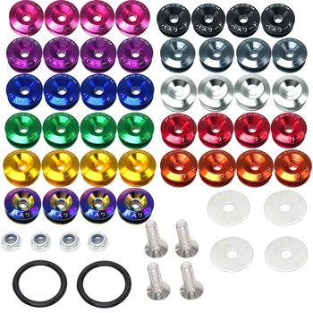 

Universal JDM PASSWORD Aluminum Bumper Quick Release Fasteners Fender Washers