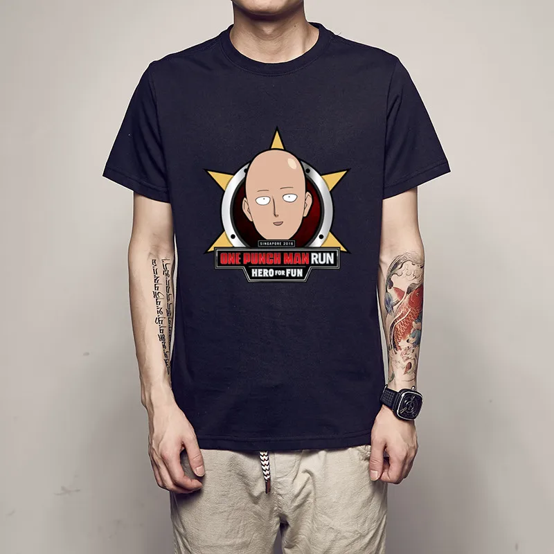 2021 мужские футболки одежда для заметок One Punch с коротким рукавом 100% хлопок цельные