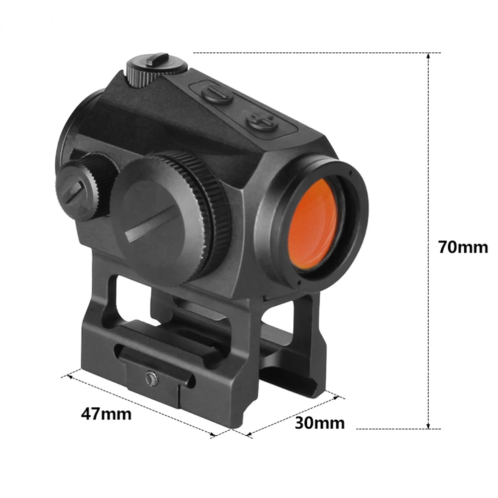 

1x20 красный точечный оптический прицел 2MOA тактические прицелы с функцией движения резиновая крышка для оружия. 223 5,56. 308 Охотничья винтовка