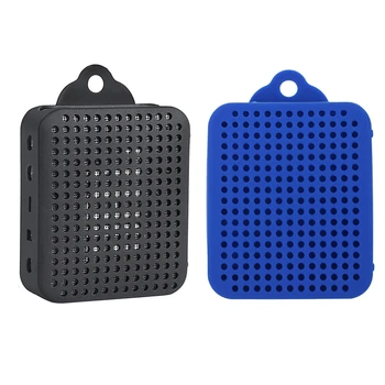 

2x Silicone Cover Case for Jbl Go 2 Go2 Bluetooth Speaker Skin Protector Sleeve With Carabiner Black & Blue