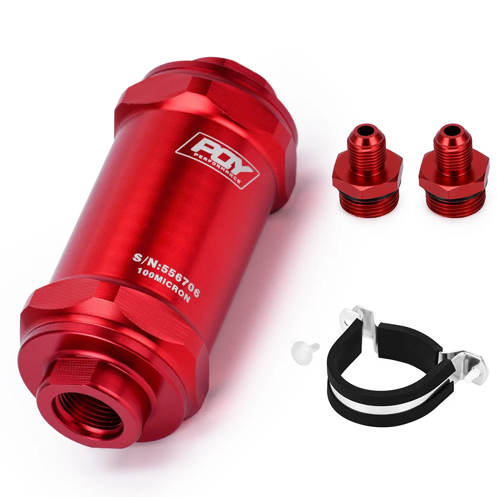 Hypertune AN6 / AN8 AN10 Inline PQY топливный фильтр E85 этанол с 100 микрон элемент из нержавеющей