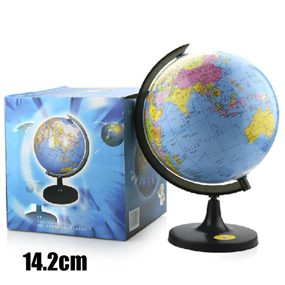 

14.2cm World Earth Globe Map Desktop Chinese and English Geography Educational Stand Home Office globe HD Teaching Version Gift