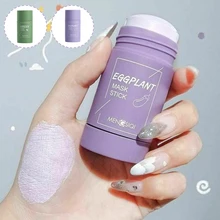 Green Tea Oil Control Eggplant Acne Cleansing Mask Skin Care Moisturizing Remove Blackhead Fine Pores Mud Mask Face Care TSLM2