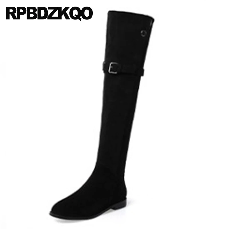 thigh high faux fur boots