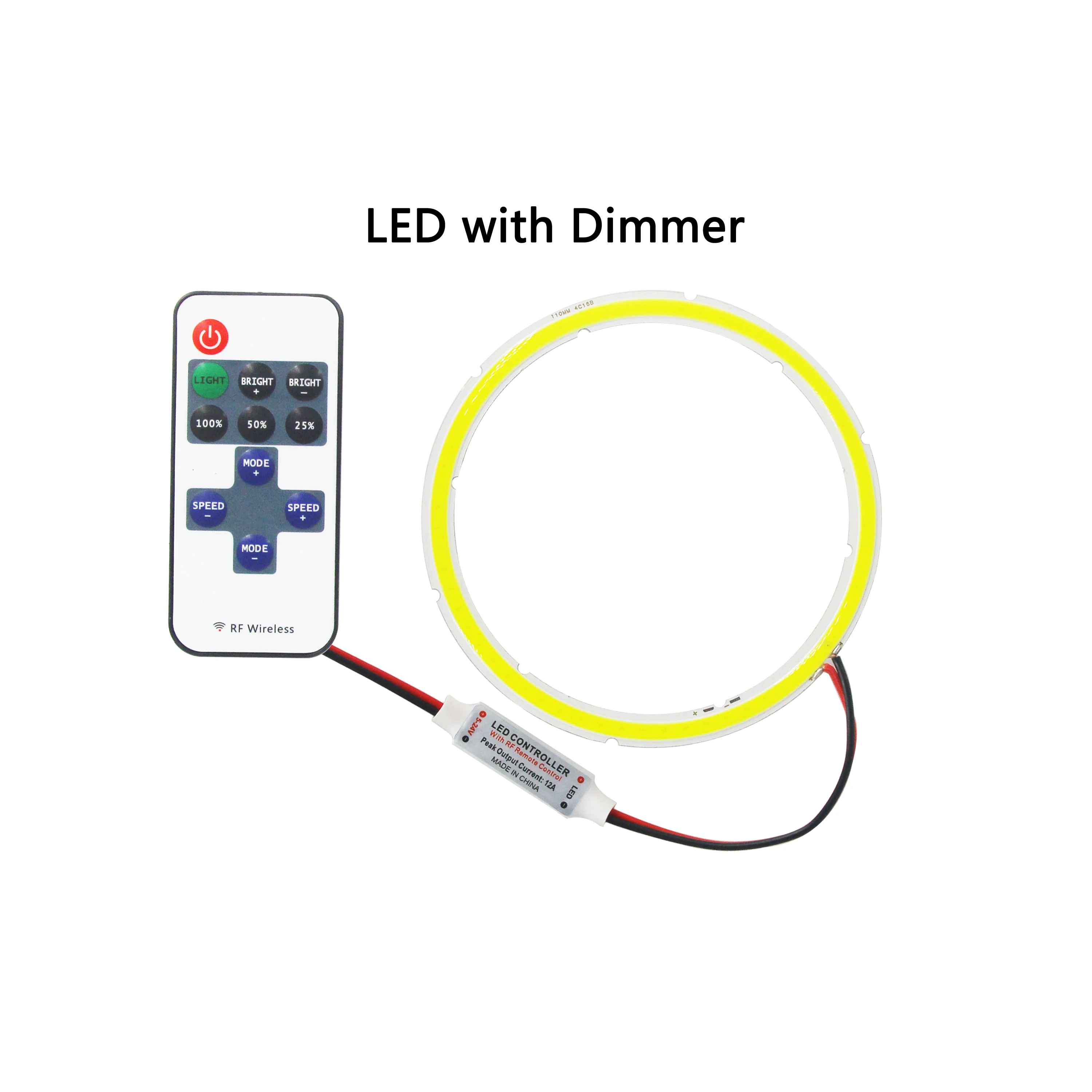

Dimmable 12V DC Annular Led Light Source 6W 8W 10W 12W 60mm 80mm 100mm 120mm 3000K Warm Cold White Cob For Auto And DIY