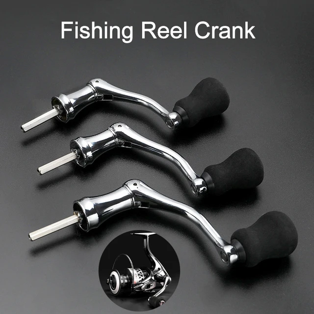 Spinning Reel Handle Metal Fishing Spinning Reel Crank Handle Replacement  Part with Plastic Rotatable Grip Knob S/M/L - AliExpress