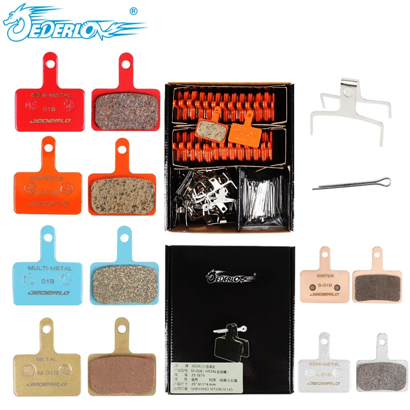 25 pairs bicycle disc brake pads Mountain bike metal ceramic brake pads