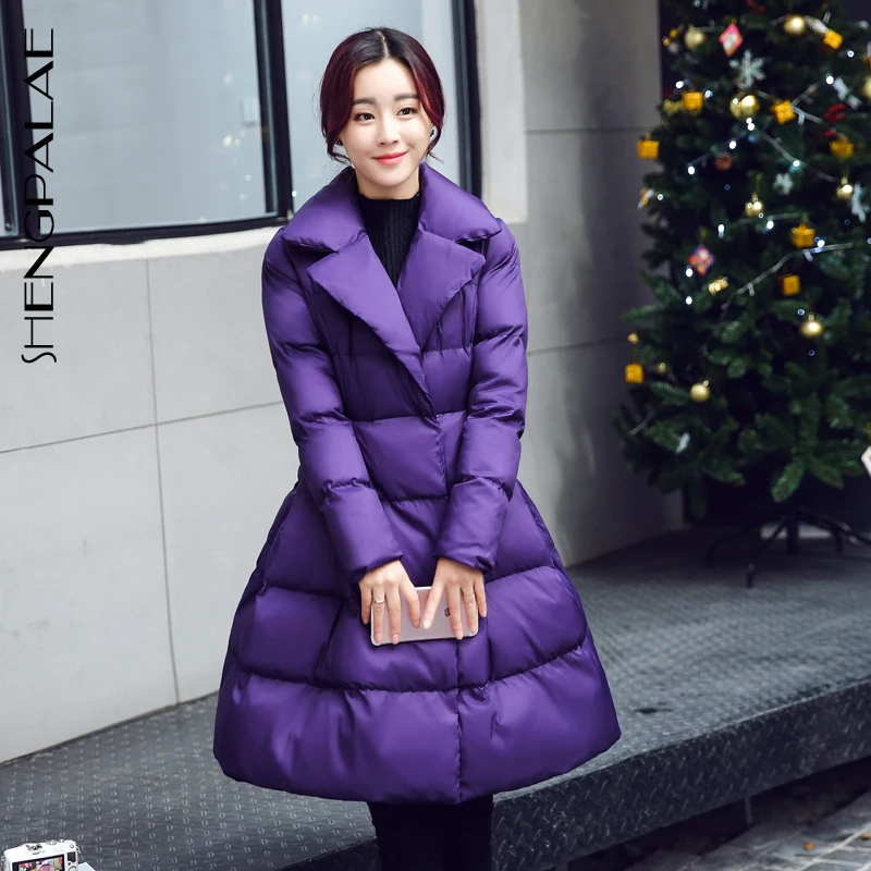 SHENGPALAE 2020 New Fashion Winter Jacket Women Loose Casual Tide High Street Big Swing Cotton Coat Female Korean Version A191 |