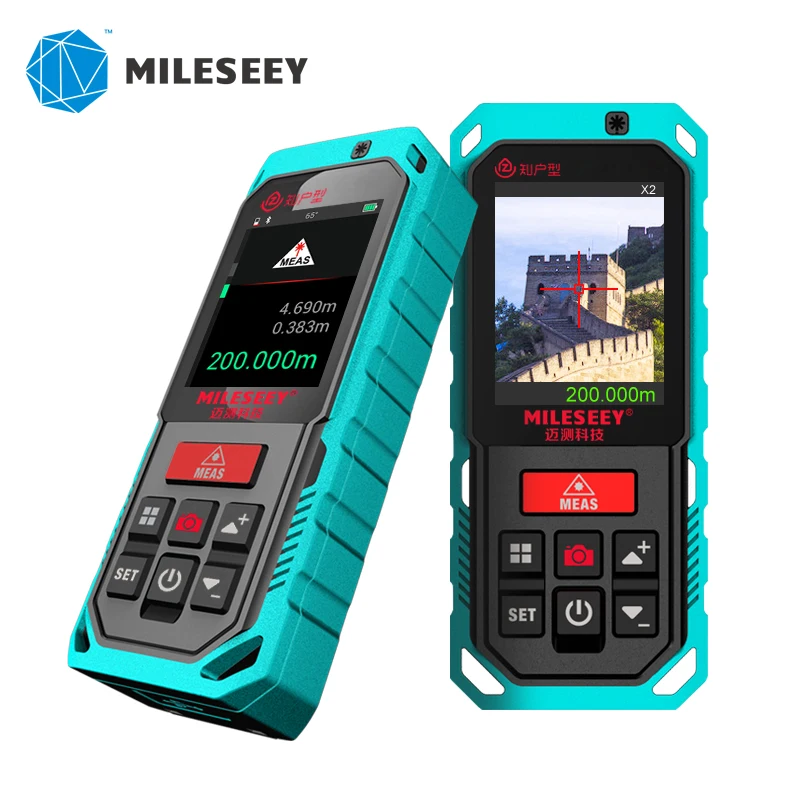 

Лазерный дальномер Mileseey S2 с 4-кратным увеличением и цифровой Bluetooth-измерительной лентой, лазерный заряжаемый дальномер с камерой