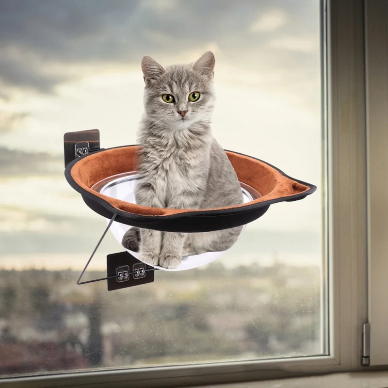 

Cat Hammock Bed Cat Window Perch Self Adhesive Pet Hammock Window Seat Space Saving And Safety Mounted Cat Bed DROPSHIP 1