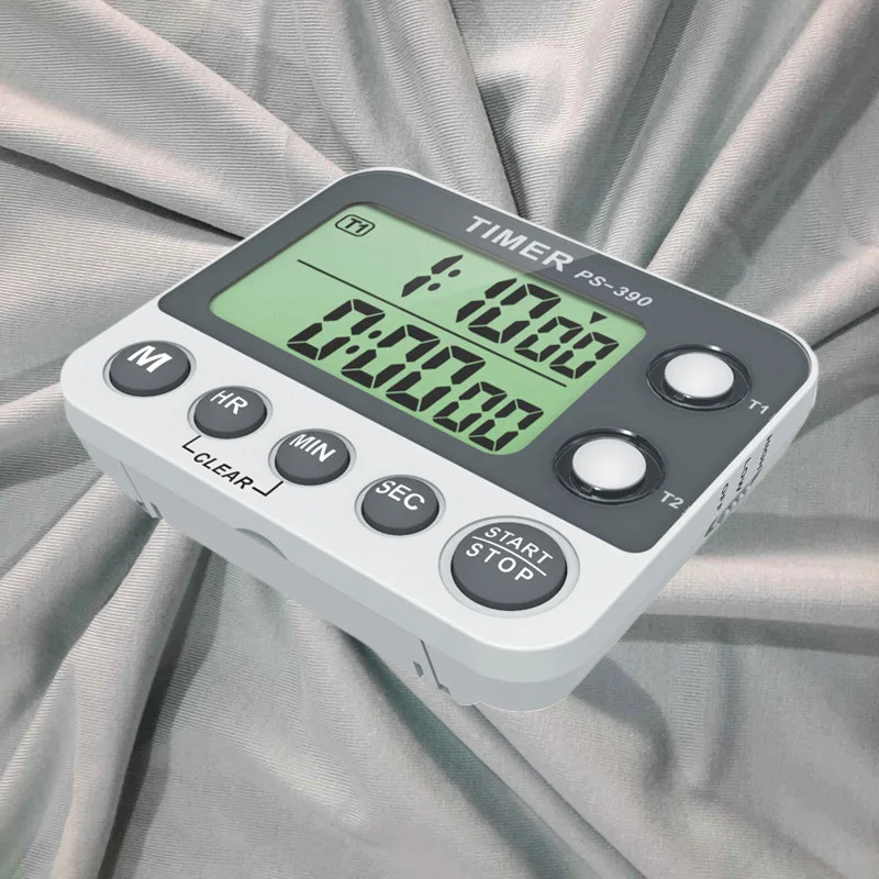 Luxury 1/100 centisecond Timer Stopwatch Kitchen Cooking Timer Portable Digital Electronic 2Group Countdown Alarm Clock Reminder 5