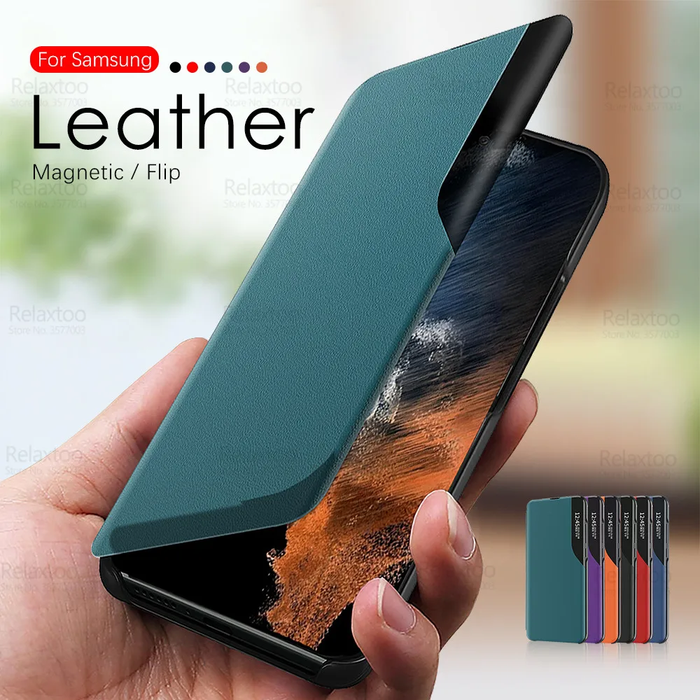 Per Samsung Galaxy S22 Ultra Custodia Smart Flip Cover Magnetica In Pelle Per Samsung 22 S 22 Plus S22Plus S22Ultra 5G Stand Fundas
