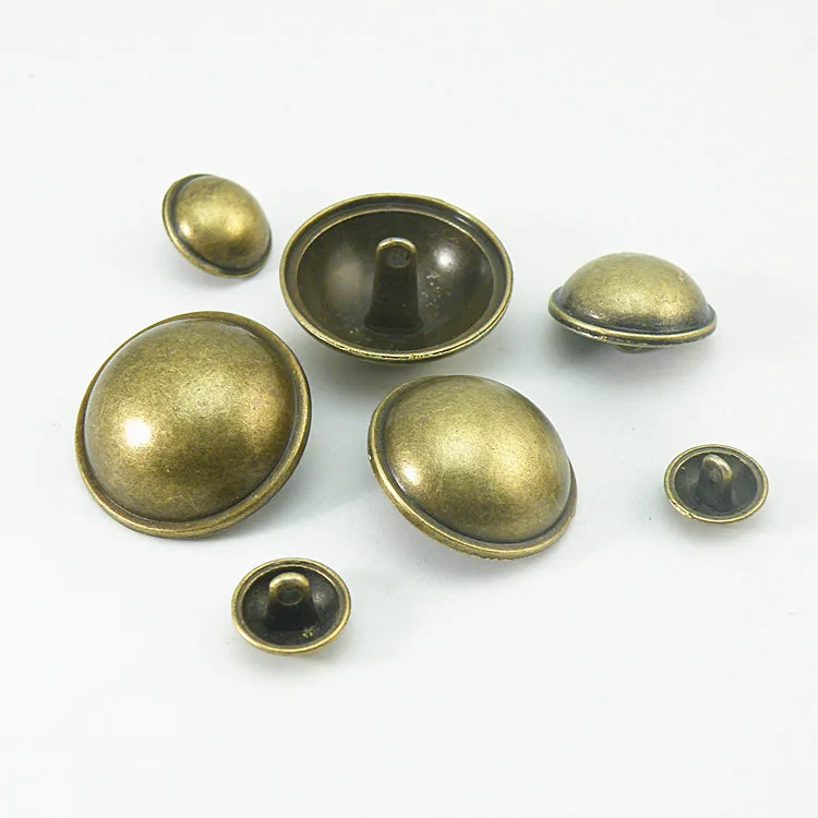 6-20pcs/lot 15-28mm Vintage silver bronze thin-edged bald mushroom metal button fashion button suit coat button C121 3
