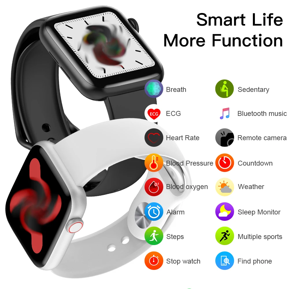 Rugum W75 Смарт часы PPG ЭКГ тела тепла пульсометр IP68 Водонепроницаемый Smartwatch полный сенсорный экран для мужчин и женщин