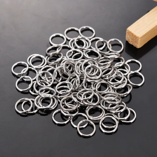 500pcs 10mm Silver Open Jump Rings Connectors Circle Metal Findings