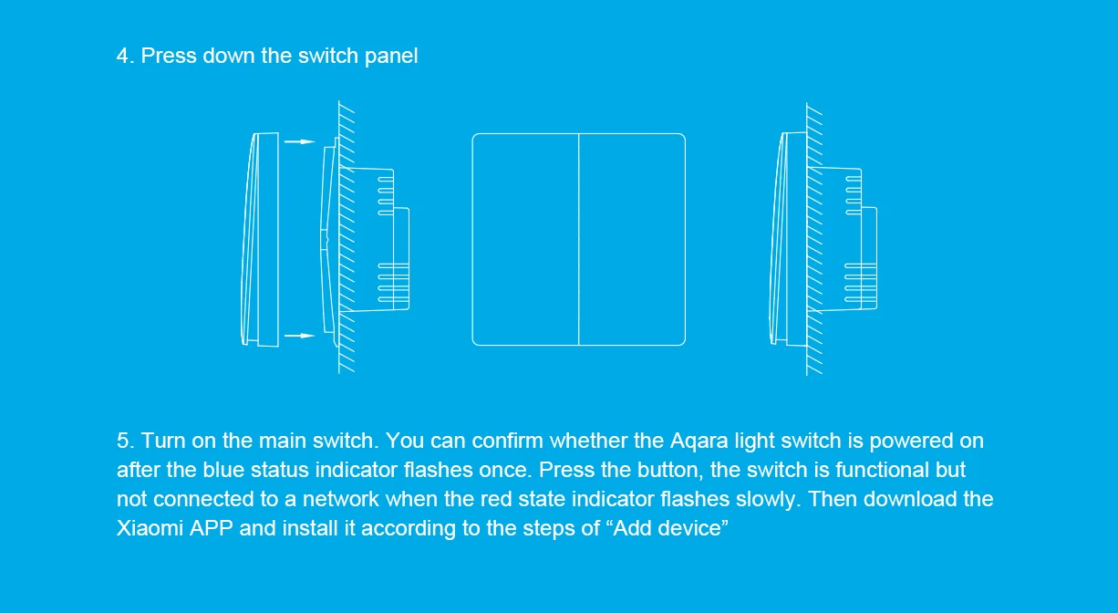 Настенный выключатель Xiaomi Aqara без нейтральной версии один огонь ZigBee умный свет дистанционное управление работа с HomeKit MIJIA APP