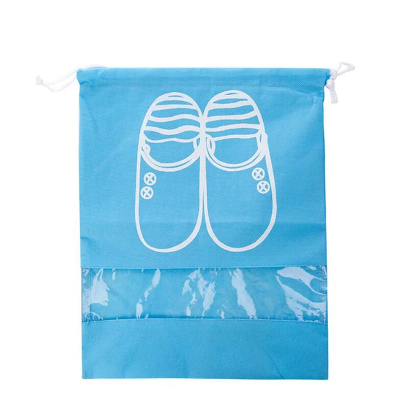 Foldable Portable Beam Drawstring Shoe Storage Bag Thick Travel Pouch Travel Sundries Pouch Dust-proof