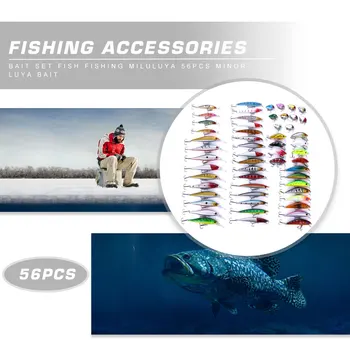 

56pcs Hard Minnow Fishing Lure Crankbait Attractant Tackle 10g ABS Lifelike Wobblers False Bait Outdoor Fishing Parts Fish Bait