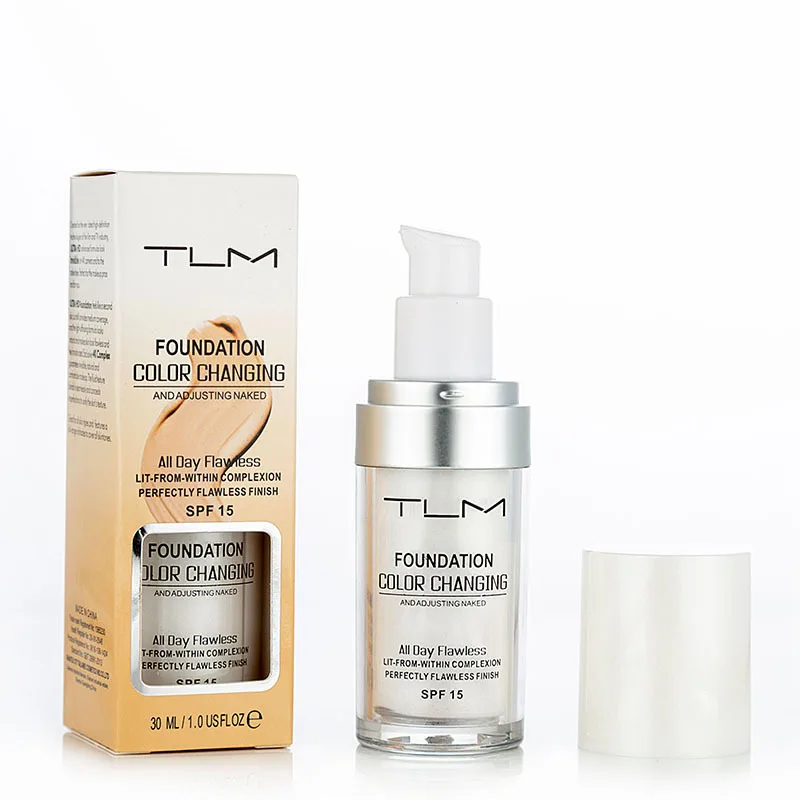 

TLM Color Changing Concealer Face Foundation Profesional Face Makeup Waterproof Lasting Brightening Skin Care Liquid Foundation