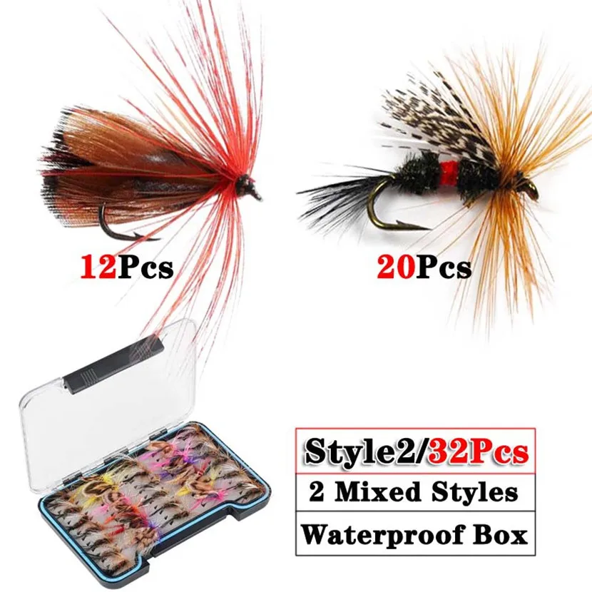 Spinner Bait Rig 24 Fly Fishing Flies Assortment Waterproof Fly