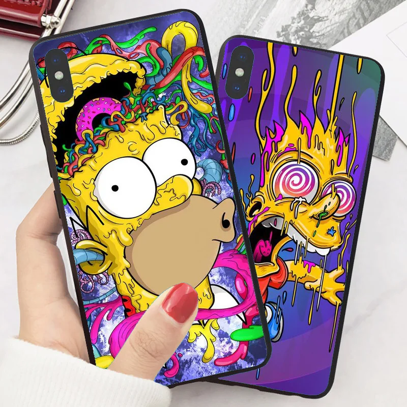 Чехол для телефона Simpsons расплавляющий клоун мягкий черный чехол из ТПУ iPhone 11 11Pro