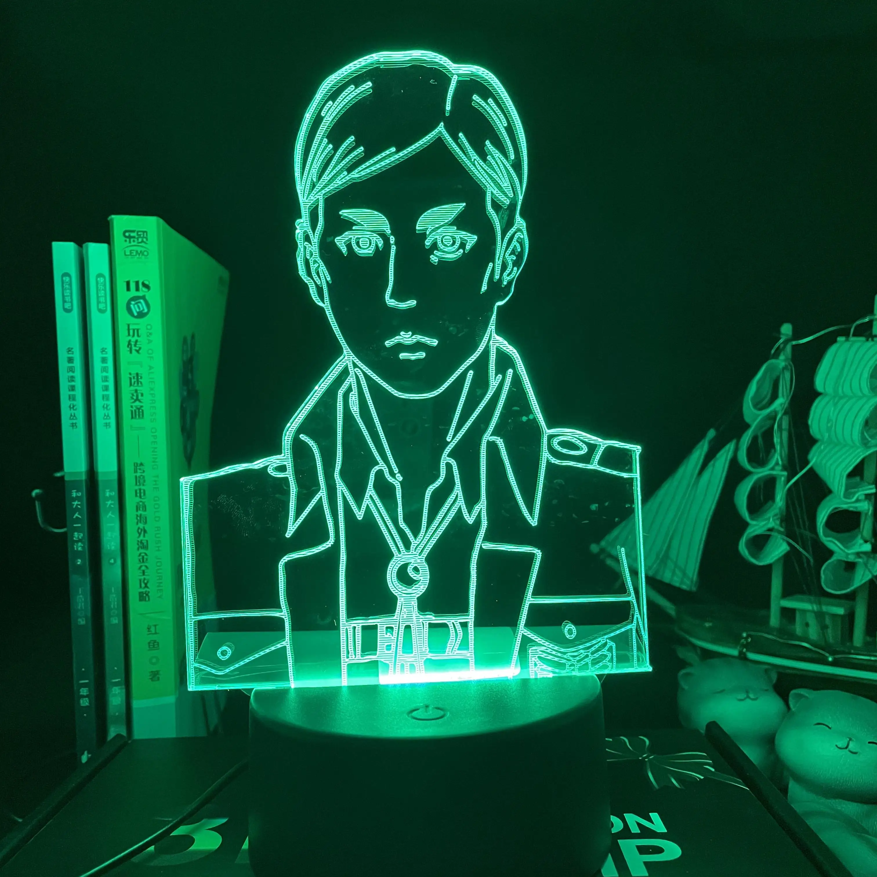 Ataque em Titan Smith para o Quarto Presente de Aniversário Ataque em Titã Lâmpada Anime Erwin Decorativa Crianças Manga Led Night Light 3d Luz 9 Computers & Electronics