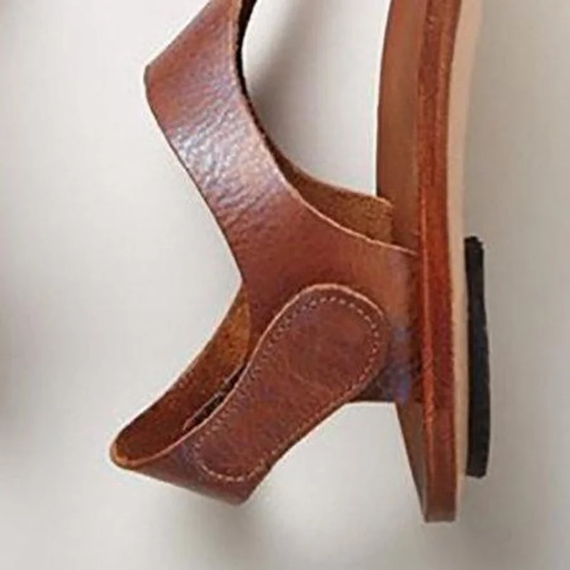 2020 New Fashion Women Leather Sandals Roman Summer Sandals Ancient Greek Womens Leather Natural Color Ladies Leather Sandals (4)