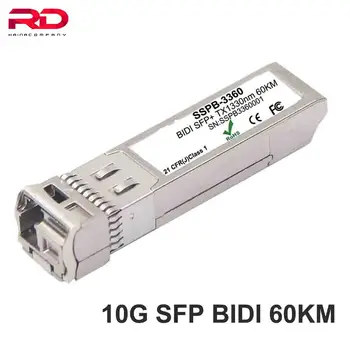

10G SFP Bidi 60KM TX/1270nm-RX1330nm 60km DOM Module, SFP BIDI Optical Transceiver LC/APC compatible for Huawei cisco HP Dell