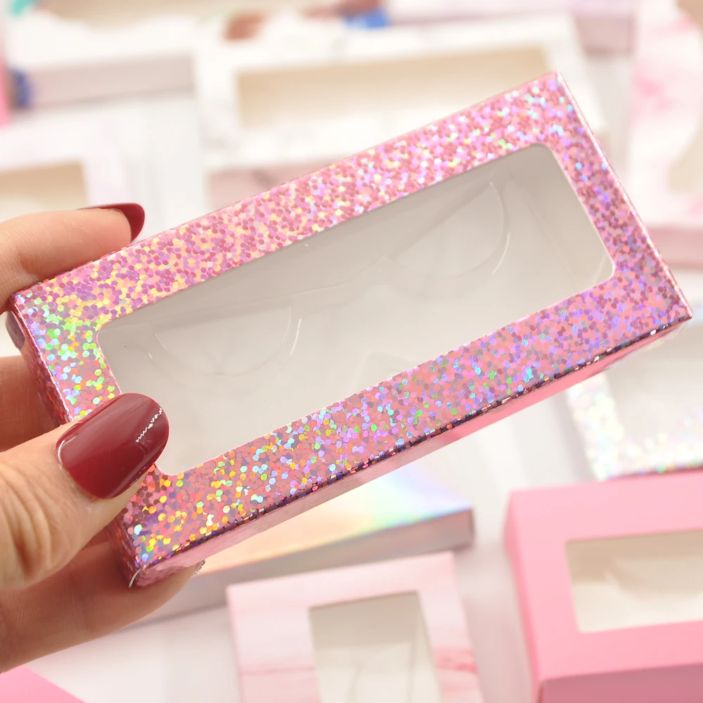 

Wholesale20/30/100ps lashes box soft paper eyelashes packaging for 5D mink eyelashes paper box with tray Makeup Bulk Vendors