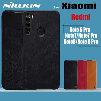 

Redmi Note 8 7 6 Pro Case Funda Cover Nillkin Genuine Leather Flip Case Phone Protection Cases for Xiaomi Redmi Note 8 7 6 Pro