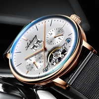 AILANG Automatic Mechanical Men Watches Waterproof Date Week Fashio Classic Skeleton Tourbillon Wrist Watches Reloj Hombre 8622