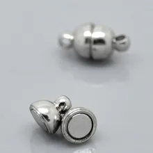DoreenBeads 10 комплектов серебряных магнитных застежек 12x6 мм(4/" x2/8"