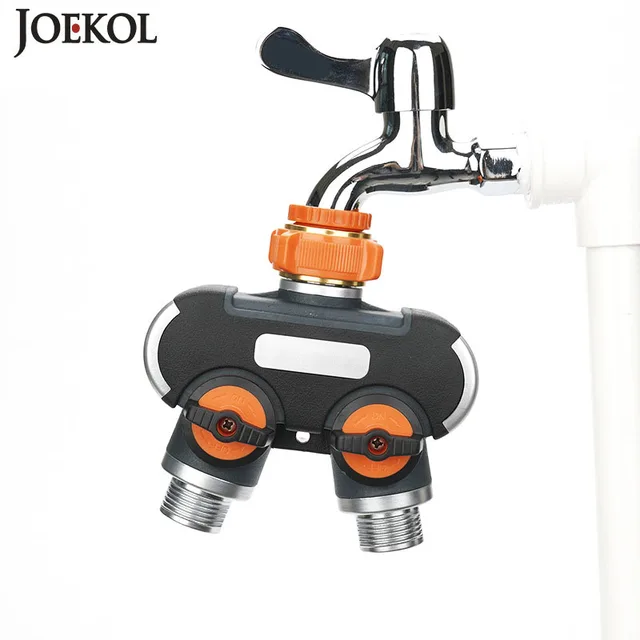 Kert Öntözőszelep Vízcsap Osztók Kültéri Csap És Csaptelep 1/2 "3/4" Víz Elválasztó Kerti Öntözés Elosztó