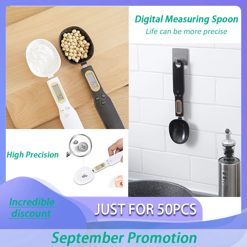 500g-0.1g LCD Display Digital Kitchen Measuring Spoon Electronic Digital Spoon Scale Mini Kitchen Sc