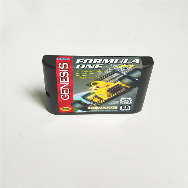 Formula One F1-Крышка США с розничной коробкой 16 бит MD игровая карта для Sega megadrive Genesis игровая консоль