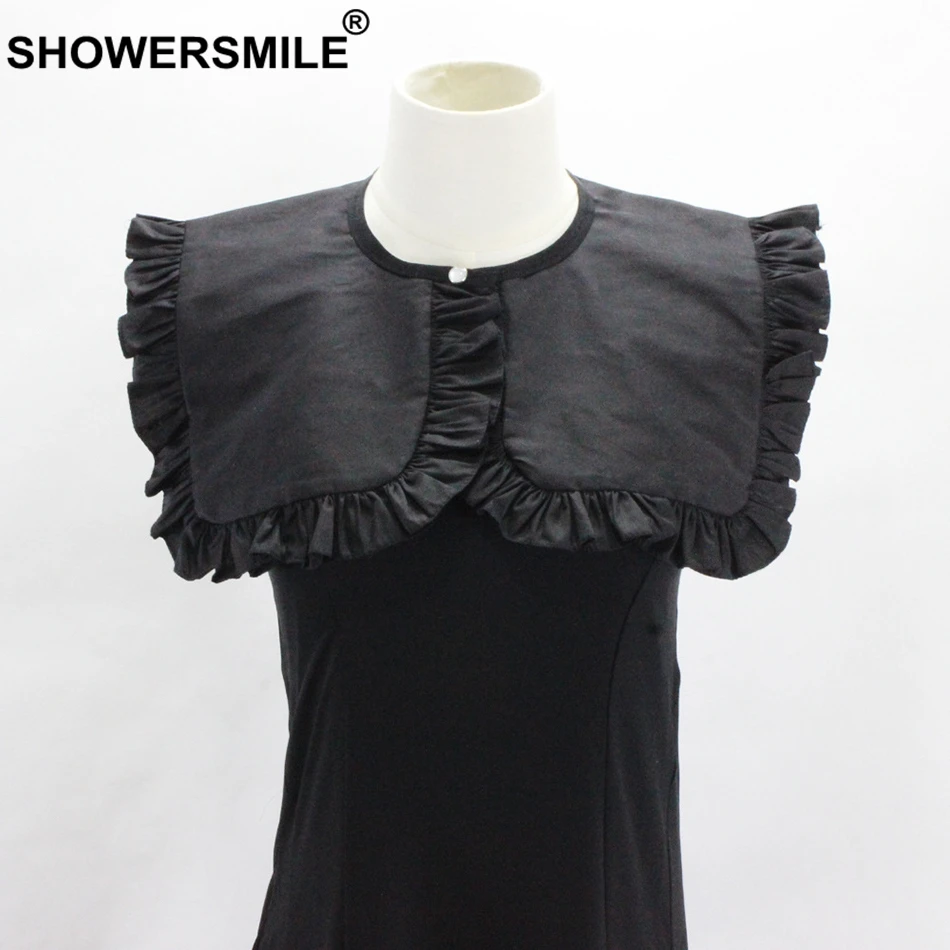 SHOWERSMILE большой квадратный воротник съемный Женский Искусственный Воротник
