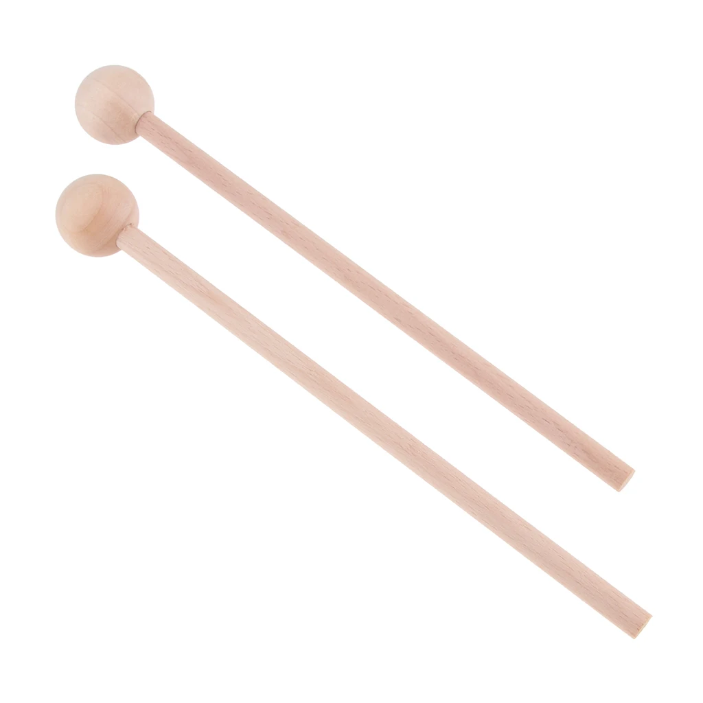 Pack of 2 Wooden Tongue Drum Stick Mallets Wood Percussion Sticks Hammer Drumsticks Percussion Instrument Accessories