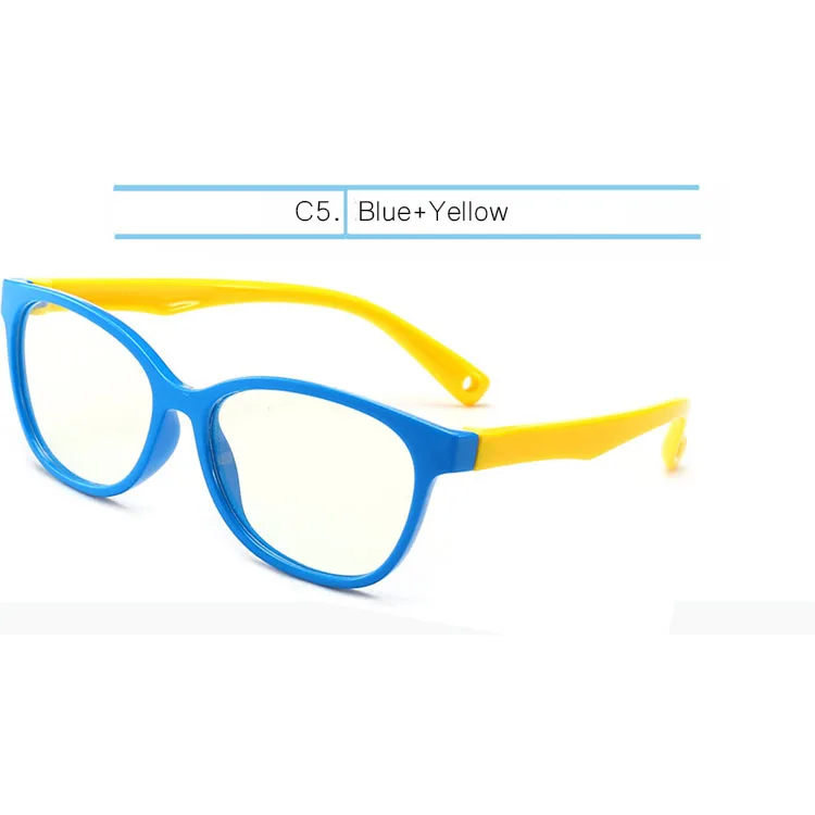 IVSTA детские очки компьютер анти синий светильник Блокировка игровые очки резиновая оптическая рамка по рецепту без винта Amblyopia TR90 - Цвет оправы: blue