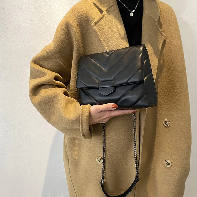 Embroidery Thread Small PU Leather Crossbody Bags for Women