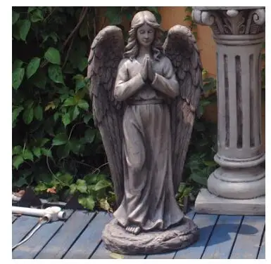 Богиня мраморная колонна Статуя Ангела искусства скульптура смолы ремесла открытый сад - Цвет: 1