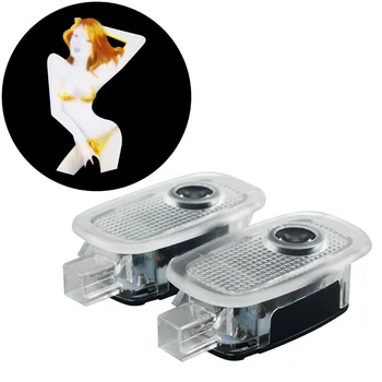 

Sexy Lady Logo Car Welcome Door Light Auto Step Symbol Ghost Shadow Lamp For Mercedes Benz AMG W221 C207 CLK S63 S65 S Class