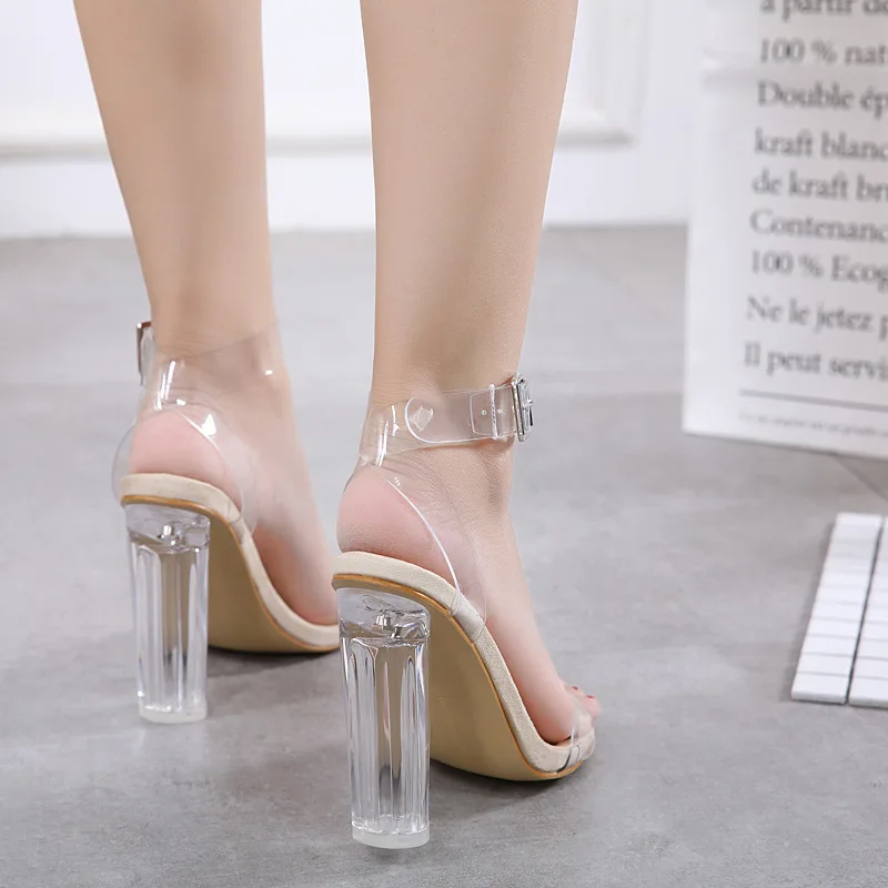 Пикантные прозрачные туфли-лодочки на высоком каблуке Женская обувь женские вечерние туфли женские свадебные туфли на высоком каблуке talon femme fgb56